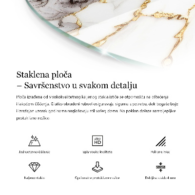 Tischplatte Marmorierte Grafikkomposition