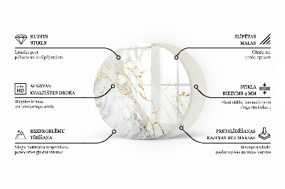 Tischplatte Marmorierte Grafikkomposition