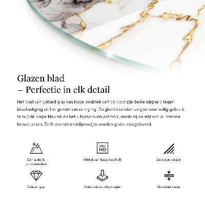 Tischplatte Marmorierte Grafikkomposition