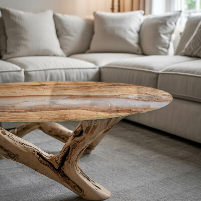 Tischplatte Holz in Harmonie mit Harz