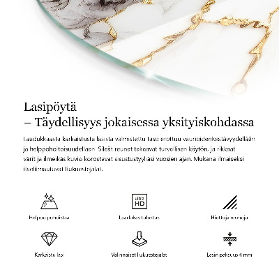 Tischplatte Marmoradern im Design