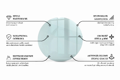 Runde tischplatte transparent