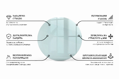 Runde tischplatte transparent