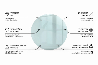 Runde tischplatte transparent