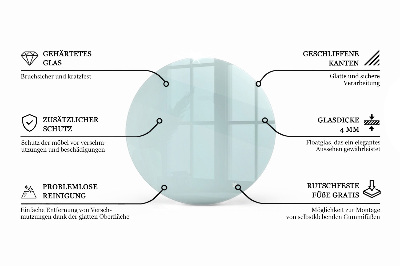 Runde tischplatte transparent