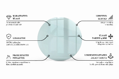 Runde tischplatte transparent