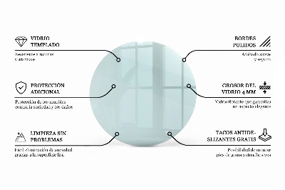 Runde tischplatte transparent