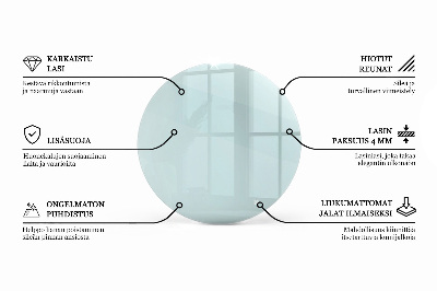 Runde tischplatte transparent