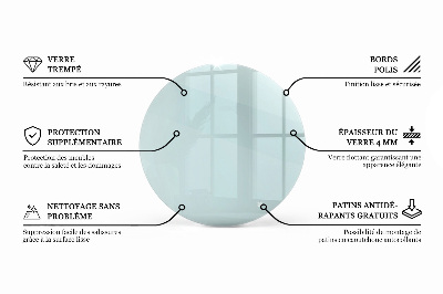 Runde tischplatte transparent