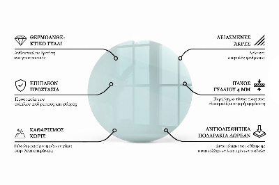 Runde tischplatte transparent