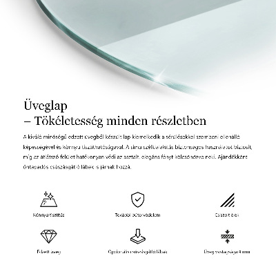 Runde tischplatte transparent