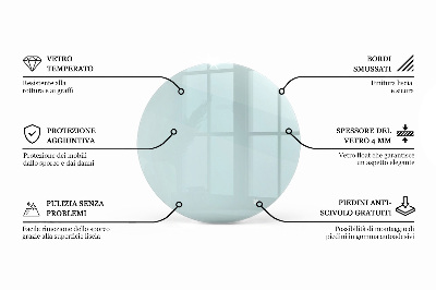 Runde tischplatte transparent