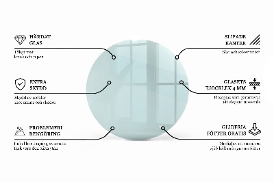 Runde tischplatte transparent