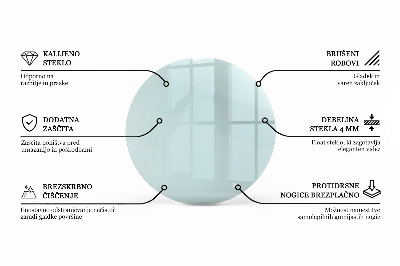 Runde tischplatte transparent