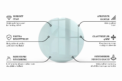 Runde tischplatte transparent