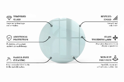 Runde tischplatte transparent