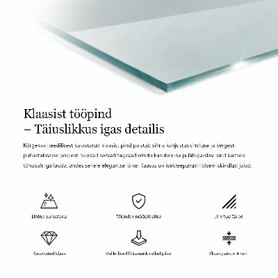 Rechteckige tischplatte glas transparent