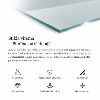 Rechteckige tischplatte glas transparent