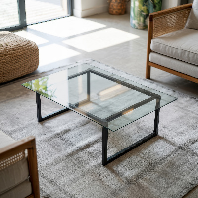 Rechteckige tischplatte glas transparent