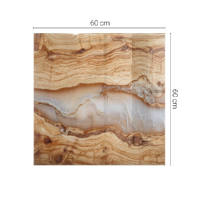 Tischplatte Holz mit Harz-Akzenten