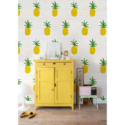 Photowall tapete Fröhliche Ananas