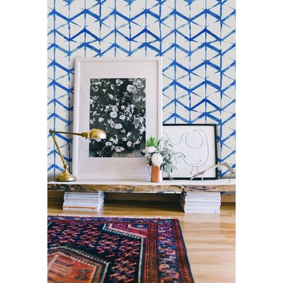 Bildtapete Blaues Shibori-Muster