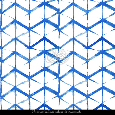 Bildtapete Blaues Shibori-Muster