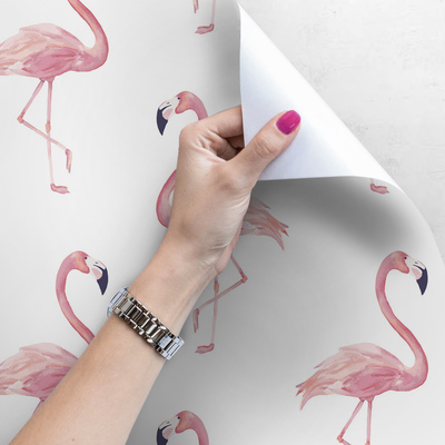 Photowall tapete Eine Welt voller Flamingos