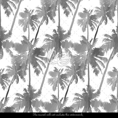 Foto tapete Schatten von grauen Palmen
