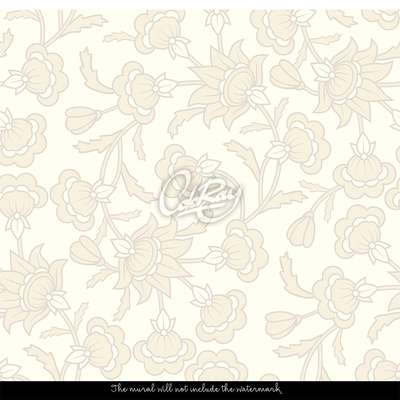 Fototapete Subtile beige Blumen