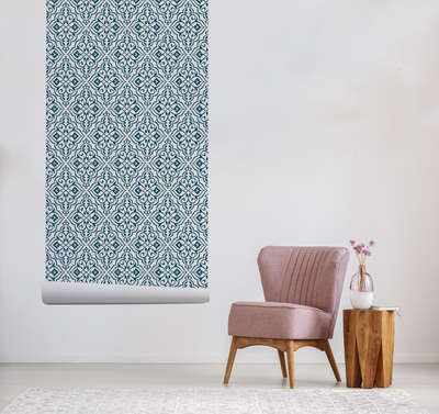 Fototapete Die Schönheit der blauen Ornamente
