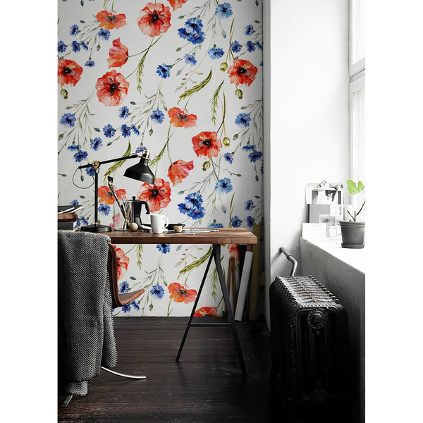Foto tapete Kornblumen Mohnblumen Die Schönheit unserer Wiesen