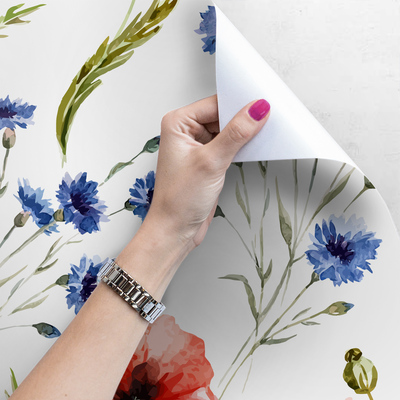Foto tapete Kornblumen Mohnblumen Die Schönheit unserer Wiesen