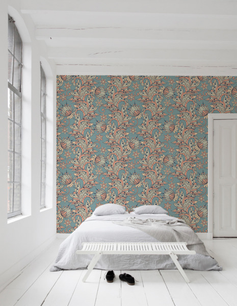 Bildtapete Orientalische Blumen