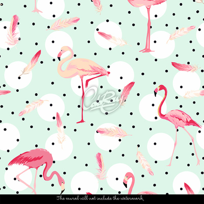 Photowall tapete Flamingos sind meine Welt