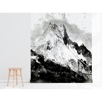 Photowall tapete Schwärze und Schnee der Berge
