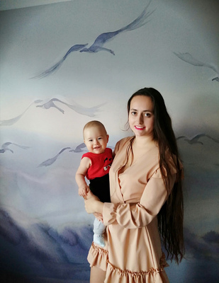 Wandtapete Der Flug der Schwäne in der Morgendämmerung