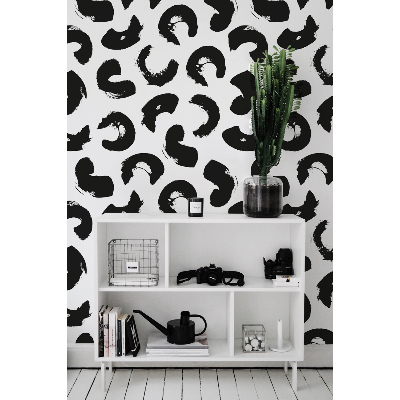 Photowall tapete Schwarz gefleckter Leopard