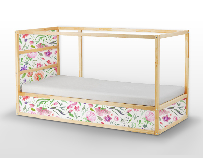 Sticker Ikea Kura Bed Garten Blumen