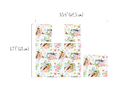 Aufkleber Ikea Duktig Vögel und Blumen