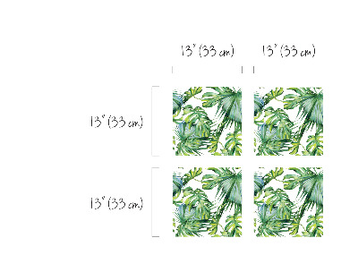 Aufkleber Ikea Kallax Tropische Blätter