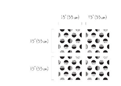 Aufkleber Ikea Kallax Geometrisches Vertigo in Schwarz und Weiß
