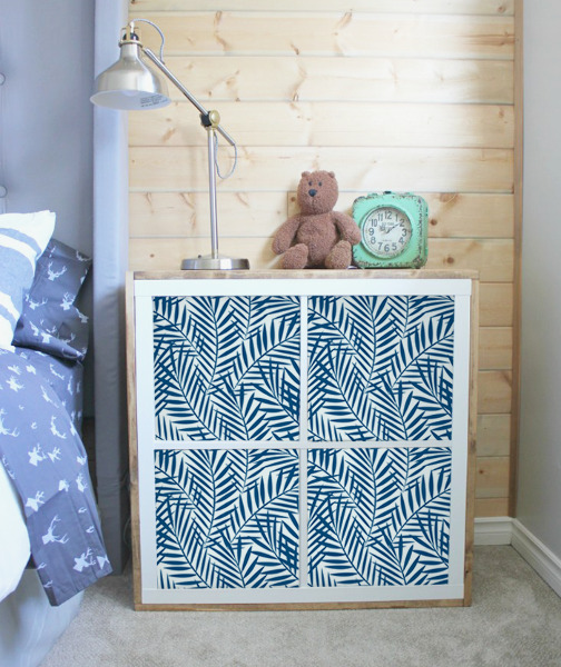 Aufkleber Ikea Kallax Blaue Palmblätter