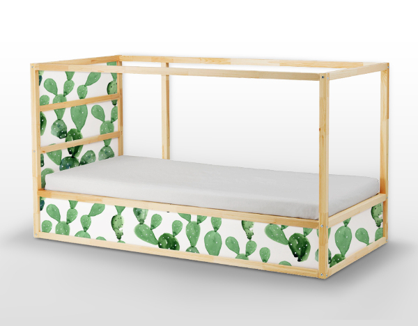 Sticker Ikea Kura Bed Kaktus mit Opuntienblüten