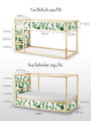 Sticker Ikea Kura Bed Kaktus mit Opuntienblüten