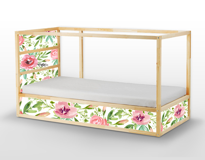 Sticker Ikea Kura Bed Frühlingsblumen im Garten