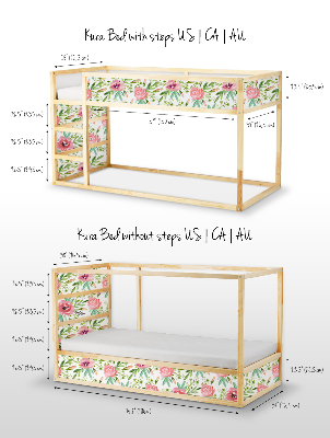 Sticker Ikea Kura Bed Frühlingsblumen im Garten