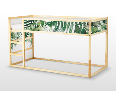 Aufkleber Ikea Kura Bed Tropisches Grün