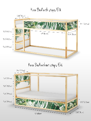 Aufkleber Ikea Kura Bed Tropisches Grün