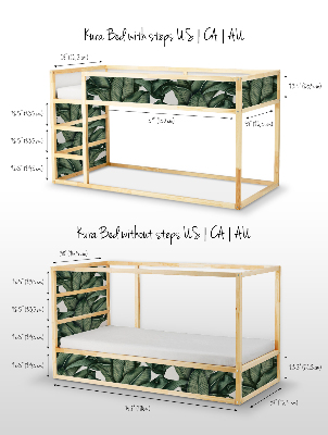 Aufkleber Ikea Kura Bed Bananenblatt